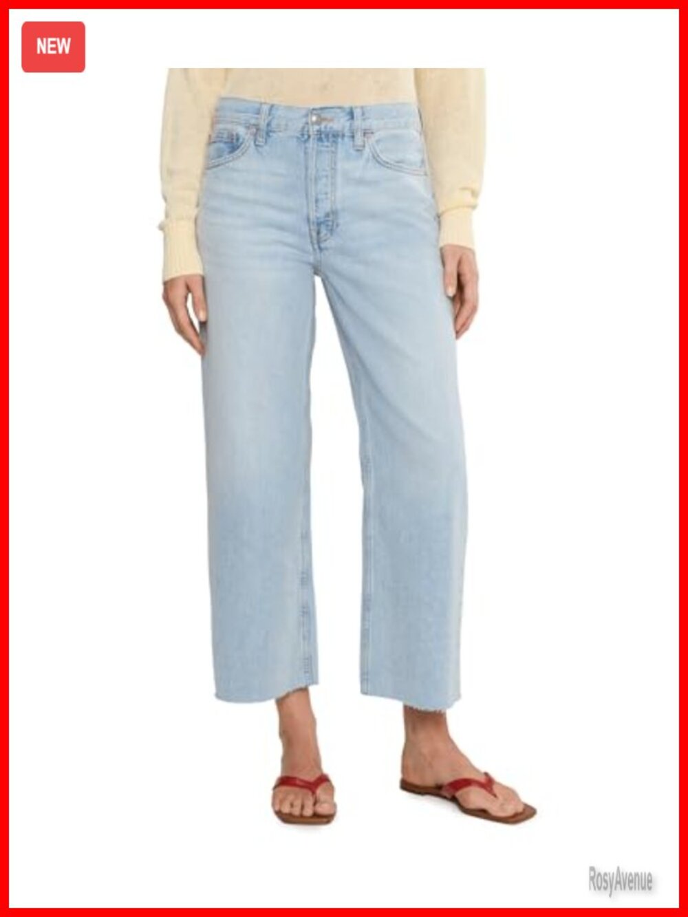 Low Slung Baggy Crop Wide Leg Jeans Regenerative Cotton Low Rise
